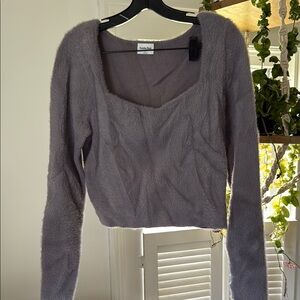 Fuzzy Purple Long Sleeve Top